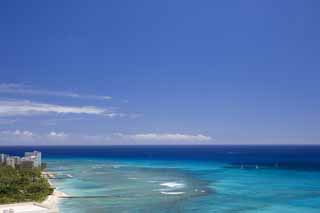 photo, la matière, libre, aménage, décrivez, photo de la réserve,Waikiki bleuissent, plage, plage sablonneuse, ciel bleu, Sebathing