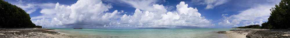 photo, la matière, libre, aménage, décrivez, photo de la réserve,Vue entière de plage de sable d'une étoile, panorama, nuage, ciel bleu, Vert émeraude