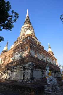 foto,tela,gratis,paisaje,fotografía,idea,Día de Che de Ayutthaya, Pagoda, Templo, Idea Buddhist, Sobras de Ayutthaya