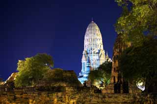 foto,tela,gratis,paisaje,fotografía,idea,Wat Ratchaburana, La herencia cultural de mundo, Buddhism, Edificio, Sobras de Ayutthaya