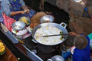 foto,tela,gratis,paisaje,fotografía,idea,hondo asó embarcación de comida del mercado de agua, Mercado, Comprando y vender, Bote, 