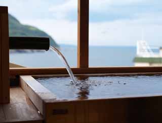 fotografia, materiale, libero il panorama, dipinga, fotografia di scorta,Un bagno all'aperto di un hinoki, hinoki, , Un bagno all'aperto, primavera calda