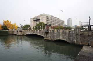 fotografia, materiale, libero il panorama, dipinga, fotografia di scorta,Yodoyabashi, ponte, Fiume di Tosabori, costruendo, città