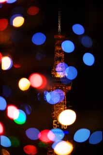 foto,tela,gratis,paisaje,fotografía,idea,La torre de la televisión donde la luz cae, X 'mas, Illuminations, Luz, Soy hermoso