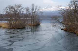 foto,tela,gratis,paisaje,fotografía,idea,Lugar de invierno de Onumakoen, , Lago, Lake Onuma, Cielo azul