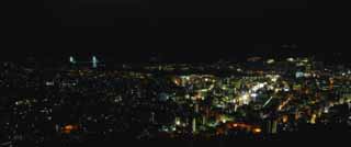 photo, la matière, libre, aménage, décrivez, photo de la réserve,Une vue de la nuit de Nagasaki, Illumination, éclairage public, Il est éclairé, Déesse Ohashi