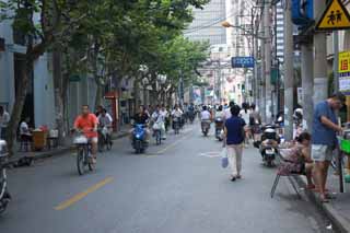 foto,tela,gratis,paisaje,fotografía,idea,De acuerdo con Shangai, Motocicleta, Bicicleta, Asfalto, Transeúnte