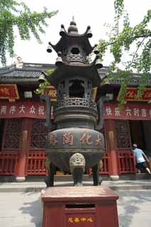 photo, la matière, libre, aménage, décrivez, photo de la réserve,La lanterne de jardin de la montagne dans le temple hivernal, lanterne de jardin, Un bâton de l'encens, pot, Bouddhisme