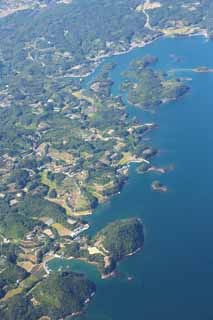 photo, la matière, libre, aménage, décrivez, photo de la réserve,Un village de ferme de Nagasaki, Le pays, orange mandarine, La mer, Photographie aérienne