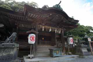 photo, la matière, libre, aménage, décrivez, photo de la réserve,Trois Kompira-san oreille de Temple Corporation de princesses Tsu, Temple shintoïste temple bouddhiste, lanterne, bâtiment en bois, Shintoïsme