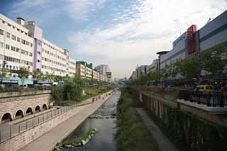 fotografia, materiale, libero il panorama, dipinga, fotografia di scorta,Fiume del ruscello della Crystal, Fiume del ruscello della Crystal, costruendo, città, riva