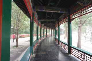 photo,material,free,landscape,picture,stock photo,Creative Commons,Summer Palace long corridor, Decoration, Liang, Ink Paintings, Green