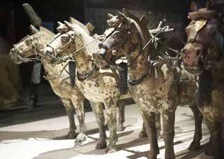 photo, la matière, libre, aménage, décrivez, photo de la réserve,Chariot de bronze et des chevaux dans Mausolée du premier empereur Qin, Cuivre tiré par un cheval, Gens anciens, Tombe, Héritage Mondial