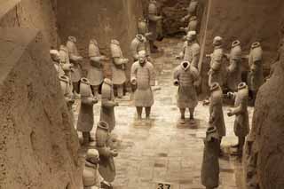 photo,material,free,landscape,picture,stock photo,Creative Commons,Terracotta Warriors in Pit No.3, Terra Cotta Warriors, Ancient people, Tomb, World Heritage