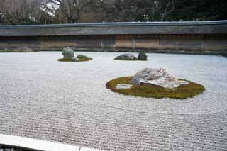 photo,material,free,landscape,picture,stock photo,Creative Commons,The Rock Garden in The Temple of the Peaceful Dragon, World Heritage, Rock garden, Zen temple, Muromachi Shogunate