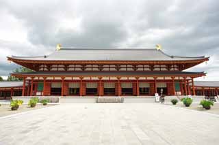 foto,tela,gratis,paisaje,fotografía,idea,Temple salón imponente de ji de - de Yakushi, Soy pintado de rojo, El buda de la curación, Monasterio Buddhist, Chaitya