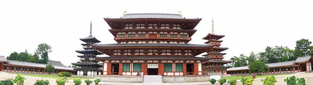 foto,tela,gratis,paisaje,fotografía,idea,Yakushi - ji templo, Soy pintado de rojo, El buda de la curación, Monasterio Buddhist, Chaitya