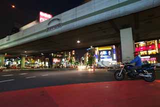 foto,tela,gratis,paisaje,fotografía,idea,La noche de la travesía de Roppongi, En el centro, Autopista, Neón, Illuminations