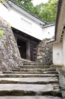 foto,tela,gratis,paisaje,fotografía,idea,El puerta de castillo de jo de - de Himeji, Cuatro tesoros nacionales Castle, Sadanori Akamatsu, Shigetaka Kuroda, Hideyoshi Hashiba