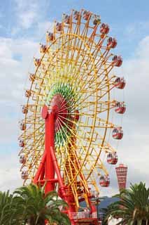 foto,tela,gratis,paisaje,fotografía,idea,Una rueda de Ferris, Puerto, Un parque de atracciones, Equipo de patio de recreo, Atracción turística