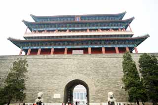 foto,tela,gratis,paisaje,fotografía,idea,La puerta de Zhengyang, Puerta de castillo, Puesto de vigilancia en un castillo, , 