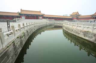 foto,tela,gratis,paisaje,fotografía,idea,Mizuhashi del palacio viejo, Río de agua, Un puente arqueado, Puente de piedra, Dragón