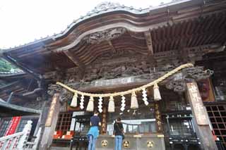 foto,tela,gratis,paisaje,fotografía,idea,El salón principal de un templo Buddhist del Takao emperador de medicina de ñame deshidratado, El salón principal de un templo Buddhist, Chaitya, Guirnalda de paja sintoísta, Oración