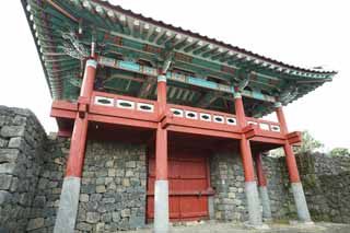 fotografia, materiale, libero il panorama, dipinga, fotografia di scorta,Castello città popolo villaggio prefectural ufficio traccia, Io sono dipinto in rosso, ufficio statale, Architettura di tradizione, Cultura