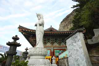 photo, la matière, libre, aménage, décrivez, photo de la réserve,Temple Sanbanggul, montagne branlante, Chaitya, Image Kannon, dôme de la lave