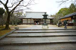 foto,tela,gratis,paisaje,fotografía,idea,Temple templo interior de Ninna - ji, El estilo de la corte imperial, Estructura de habitación principal, Chaitya, Herencia de mundo