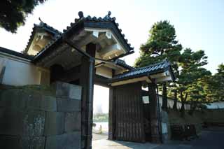 photo, la matière, libre, aménage, décrivez, photo de la réserve,Palais impérial Sakurada-mon porte, Ishigaki, palais, La porte Korai, Edo-jo Château