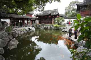 foto,tela,gratis,paisaje,fotografía,idea,Jardín de Yuyuan, Jardín de casa de santuario chino, , Estilo de comida chino, Laguna