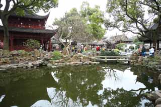 foto,tela,gratis,paisaje,fotografía,idea,Jardín de Yuyuan, Jardín de casa de santuario chino, , Estilo de comida chino, Laguna