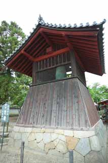 foto,tela,gratis,paisaje,fotografía,idea,Campanario del templo de Taima, Arquitectura de Buddhism, Campana del templo, Instrumento musical, Golpear una campana