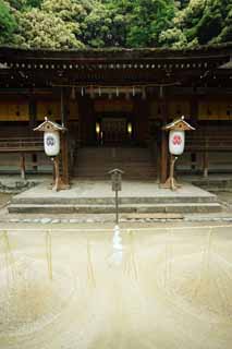 foto,tela,gratis,paisaje,fotografía,idea,Es un santuario santuario primero sintoísta en Uji, Arena de limpieza, Shinto, Sandpile ceremonial, Objeto de espíritu - morada