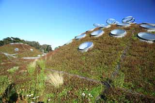 foto,tela,gratis,paisaje,fotografía,idea,Un techo de modelo para el ambiente, Ventana de round, Ecología, Museo, Diseño