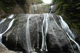 photo, la matière, libre, aménage, décrivez, photo de la réserve,Une chute d'eau de Fukuroda, westing prêtre bouddhiste, Takikawa, Rivière Kuji, Komon Mito