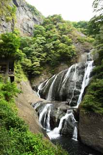 photo, la matière, libre, aménage, décrivez, photo de la réserve,Une chute d'eau de Fukuroda, westing prêtre bouddhiste, Takikawa, Rivière Kuji, Komon Mito