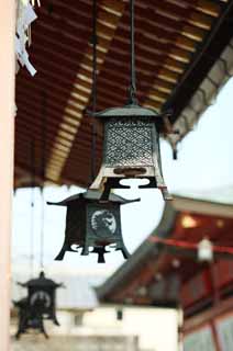 fotografia, material, livra, ajardine, imagine, proveja fotografia,Fushimi-Inari Taisha lanterna de jardim de Santuário, ajardine lanterna, Uma extremidade dos beirados, Inari, raposa