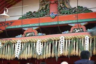 fotografia, material, livra, ajardine, imagine, proveja fotografia,Fushimi-Inari Taisha Santuário Xintoísmo palha festão, Xintoísmo palha festão, empapele apêndice, Inari, raposa