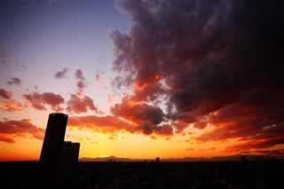 Ôîòî, ìàòåðèàëüíûé, ñâîáîäíûé, ïåéçàæ, ôîòîãðàôèÿ, ôîòî ôîíäà.,Mt. Fuji dusk, Mt. Fuji, Çäàíèå, Ñâåò ëèíèÿ, Ãîðà