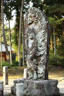 foto,tela,gratis,paisaje,fotografía,idea,Temple Acala idea de Daigo - ji, Chaitya, Goma, Estatua de piedra, Una idea de Acala