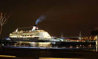 photo, la matière, libre, aménage, décrivez, photo de la réserve,Paquebot du passager luxueux Asuka II, La mer, bateau, grande jetée, Yokohama