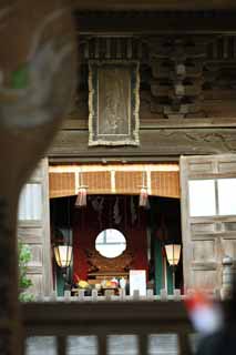 Foto, materiell, befreit, Landschaft, Bild, hat Foto auf Lager,Eshima Shrine Okutsu-Schrein, Spiegel, Bambusjalousie, , Ozunu Enno