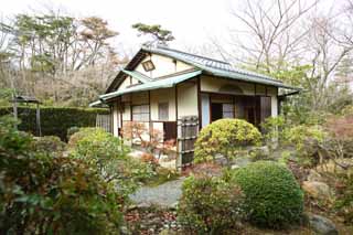 Foto, materiell, befreit, Landschaft, Bild, hat Foto auf Lager,Meiji-mura Village Museum Tee-Zeremonienzimmer, das Bauen vom Meiji, Teezeremonie, Japanisch-Stilgebäude, Kulturelles Erbe