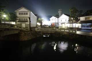 Foto, materiell, befreit, Landschaft, Bild, hat Foto auf Lager,Kurashiki Kurashiki-Fluss, Traditionelle Kultur, Traditionsarchitektur, Japanische Kultur, Die Geschichte