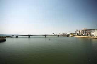 foto,tela,gratis,paisaje,fotografía,idea,Gran Hashikawa, Ohashi, Shinji - ko de lago, Puente, Cielo azul