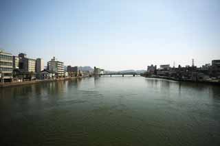 foto,tela,gratis,paisaje,fotografía,idea,Gran Hashikawa, Ohashi, Shinji - ko de lago, Puente, Cielo azul