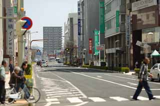 foto,tela,gratis,paisaje,fotografía,idea,La ciudad de Matsue, Paso de peatones, Asfalto, Camino, Línea blanca