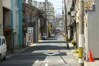 foto,tela,gratis,paisaje,fotografía,idea,La ciudad de Matsue, Un callejón, Asfalto, Restaurante, Una atmósfera